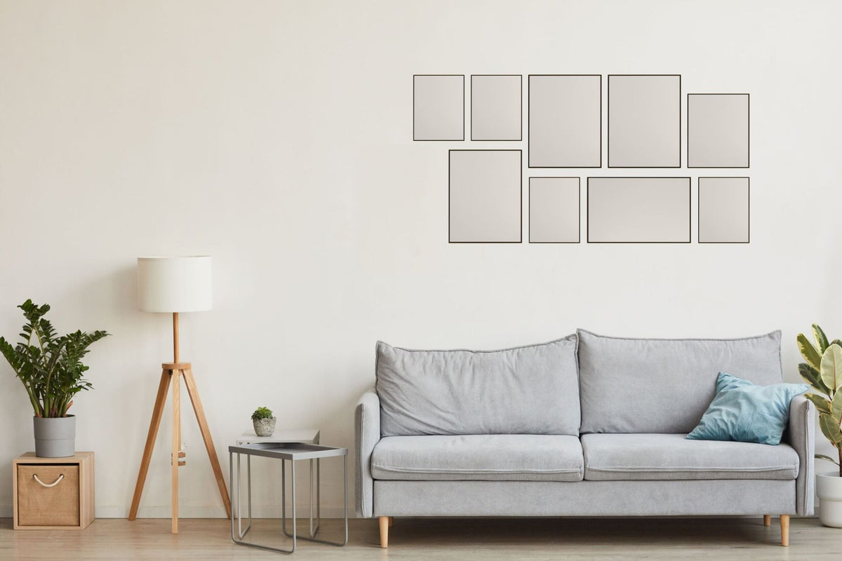 Kunstvolle Wandgestaltung: 9 Bilder harmonisch anordnen – flexylot