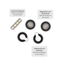 Laden Sie das Bild in den Galerie-Viewer, Bildaufhänger für Poster und Kunstdrucke