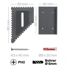 Laden Sie das Bild in den Galerie-Viewer, Aufhänger für Bilder - Maße des Bildaufhängers flexylot Basic