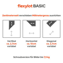 Laden Sie das Bild in den Galerie-Viewer, Bildaufhänger ohne falsche Bohrlöcher - Aufhänger für Bilder verschieben und ausrichten