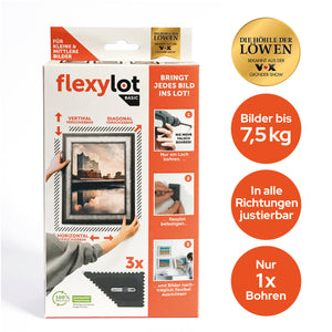 Aufhänger für Bilder - flexylot Basic nur einmal Bohren